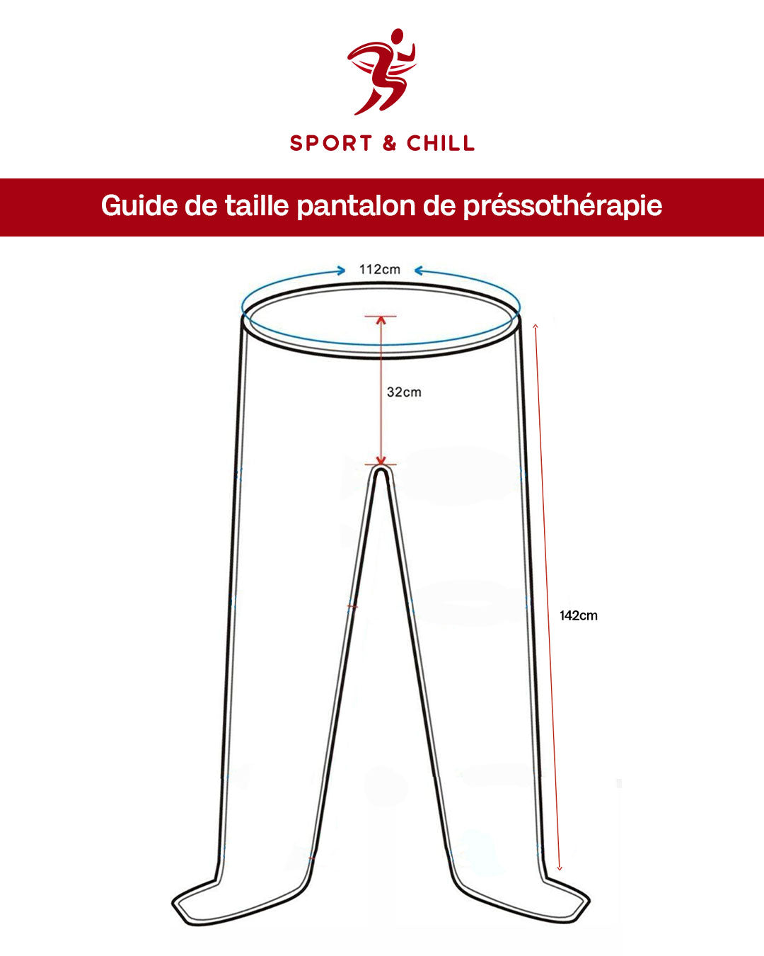 Pantalon de pressothérapie 8 chambres de compression
